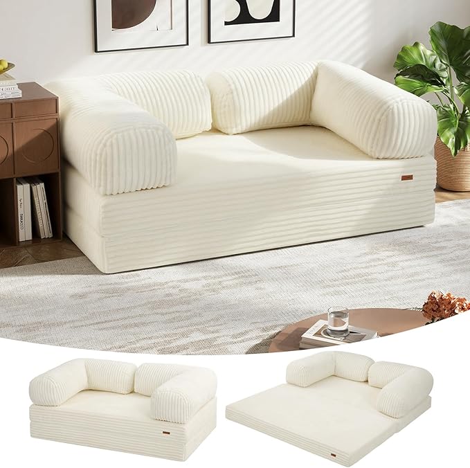 COMAX Folding Sofa Bed Queen, Foldable Couch Bed, Fold Out Futon Chair Sleeper by COMAX