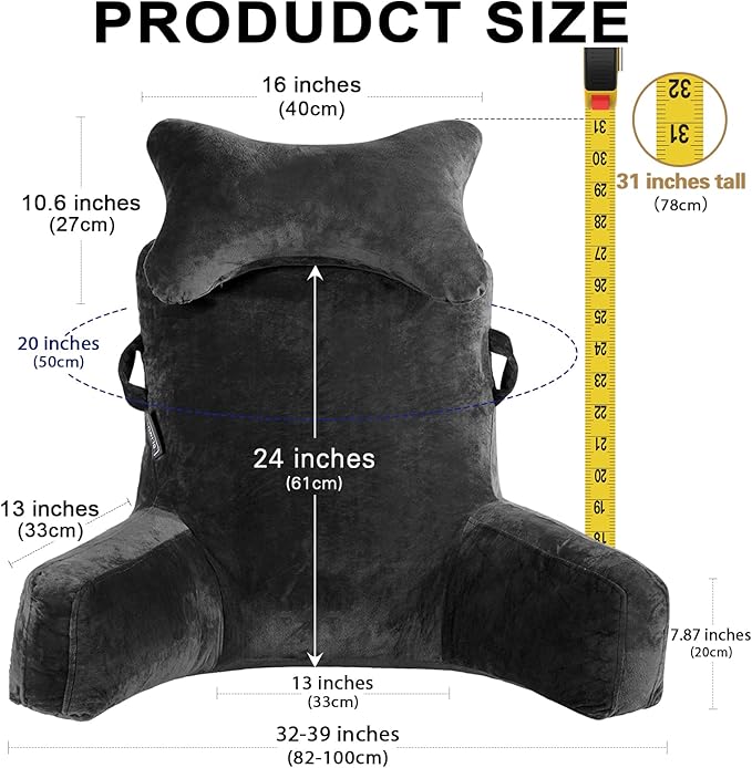 Reading Pillow-Extra Large 31" Bed Rest Pillow - Image 4