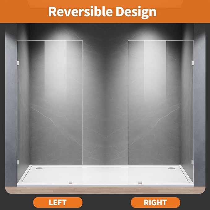 Shower Glass Panel, 30.5" W x 78.75" H Fixed Shower Screen Panel - Image 6