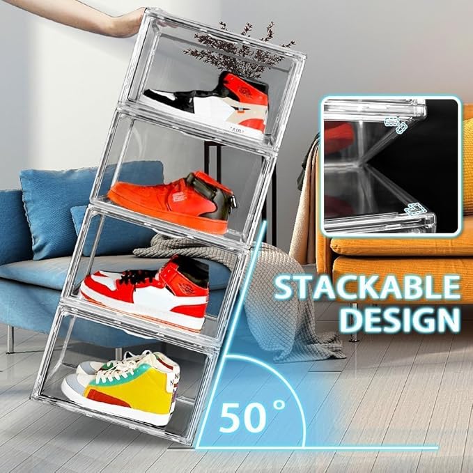 5 Pack Acrylic Shoe Box Size 14, Figures Collectibles Showcase - Image 6