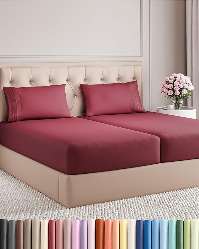 Split King Size 5 Piece Sheet Set by CGKUnlimited