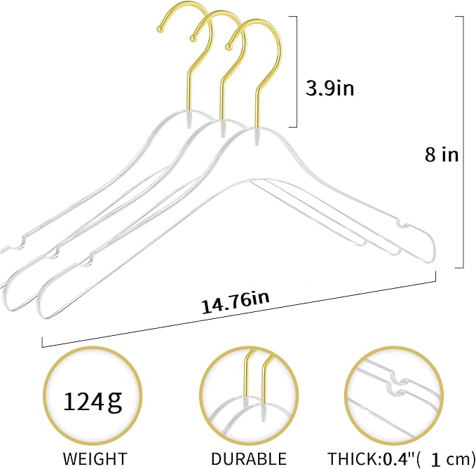 15 Pack Premium Quality Clear Acrylic Clothes Hangers - Image 7