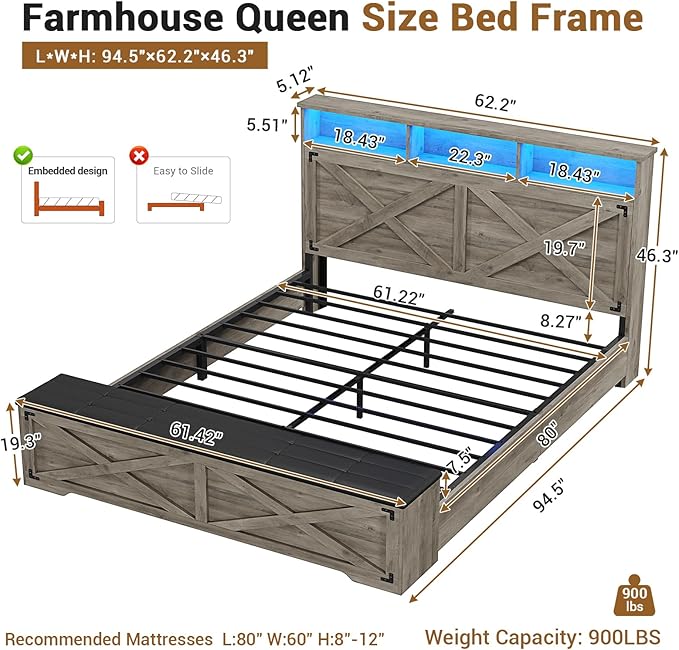 Hasuit Queen Size Bed Frame - Image 2
