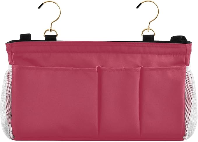 KOPIRIT Strawberry Red Bedside Caddy Storage Bag Bedside Organizer - Image 2