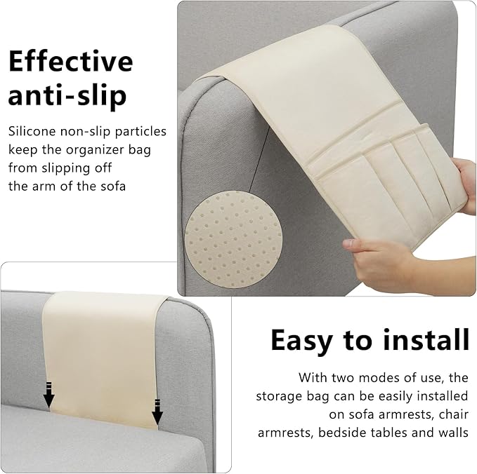 WETRBWEH TV Remote Control Holder Couch Caddy, Non-slip Bedside Caddy Organizer - Image 6