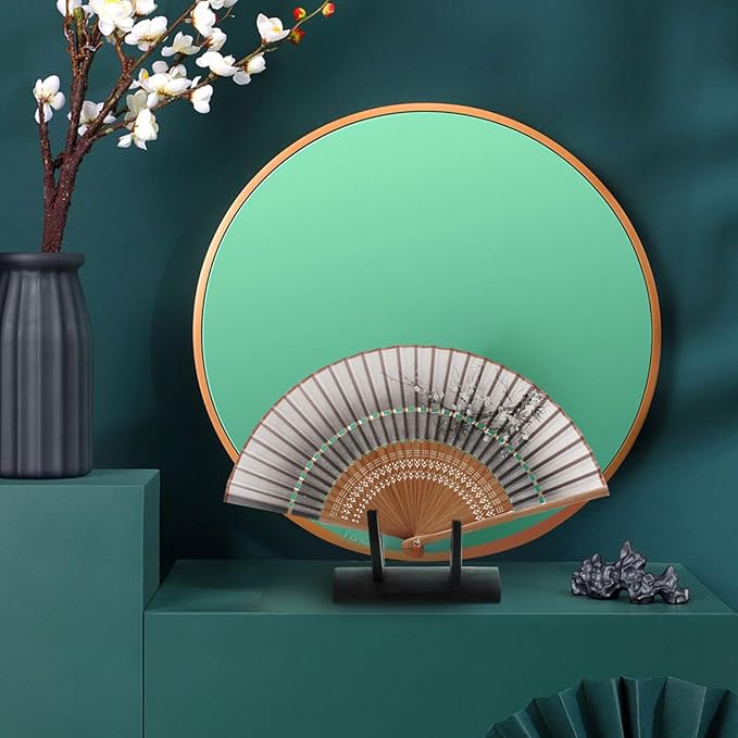 IMIKEYA Japanese Folding Fan Stand Holder Handheld Fan Display Stand Room Decor - Image 5