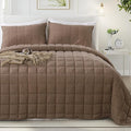 KASENTEX Twin Quilt Set 68"x86" – Soft Washed 3-Layer Lightweight Bedspread by KASENTEX
