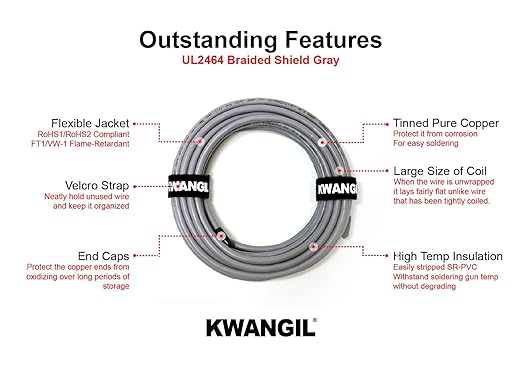KWANGIL 2C 14AWG AMESB Shielded Cable Wire - Image 3