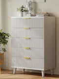 Lulive White Dresser for Bedroom Wood Tall Dressers Drawers, Fluted Modern by Lulive