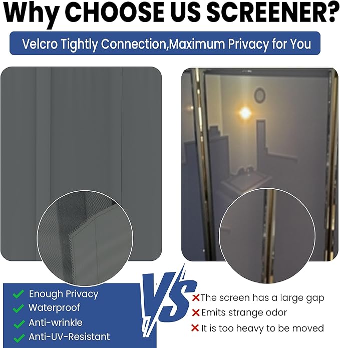 Room Divider, 4 Panel Upgraded Folding Privacy Screen, 88” Highly Secretive - Image 4
