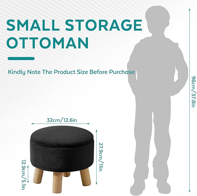 FIMIVIBI Small Foot Stool Ottoman - Image 2
