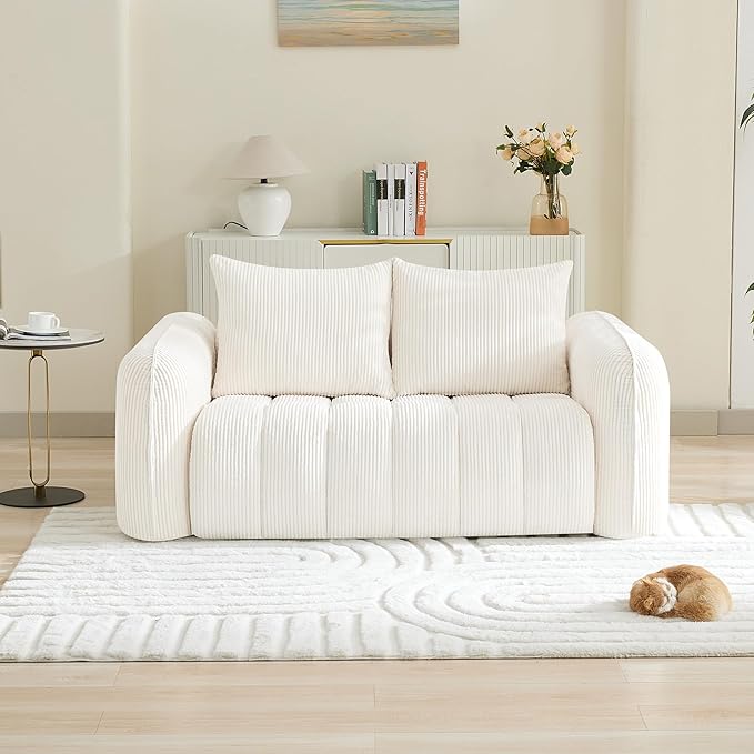 66'' Boneless Loveseat Sofa, 2 Seater Deep Seat Couch - Image 7
