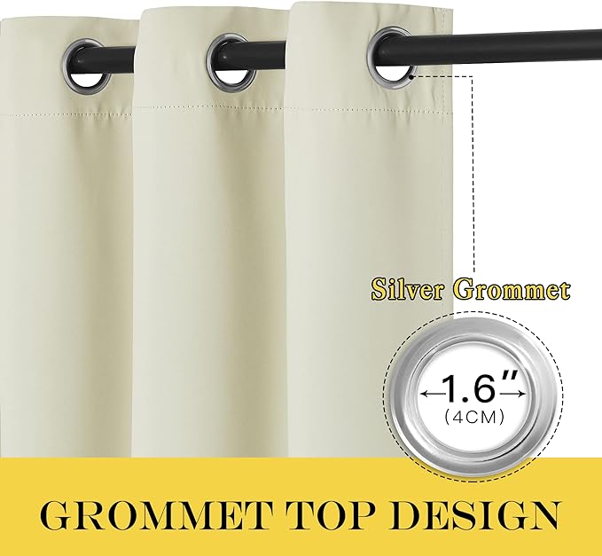 NICETOWN Blackout Curtains 72 inches Long, Grommet Privacy Window Treatment - Image 6