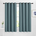 NICETOWN Greyish Blue Blackout Curtains 63 inches Long, Grommet Room Darkening by NICETOWN