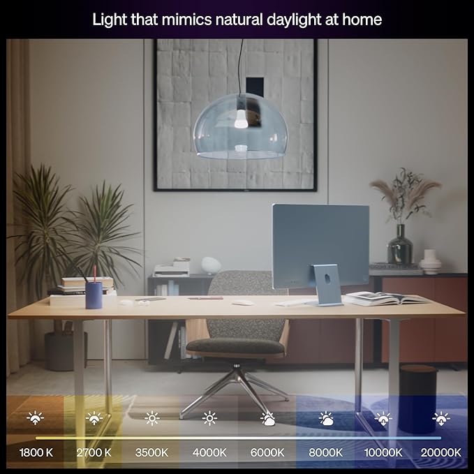 Philips Hue Smart LED A19 Bulb 4-Pack, E26 Base, Full Spectrum Light - Image 4