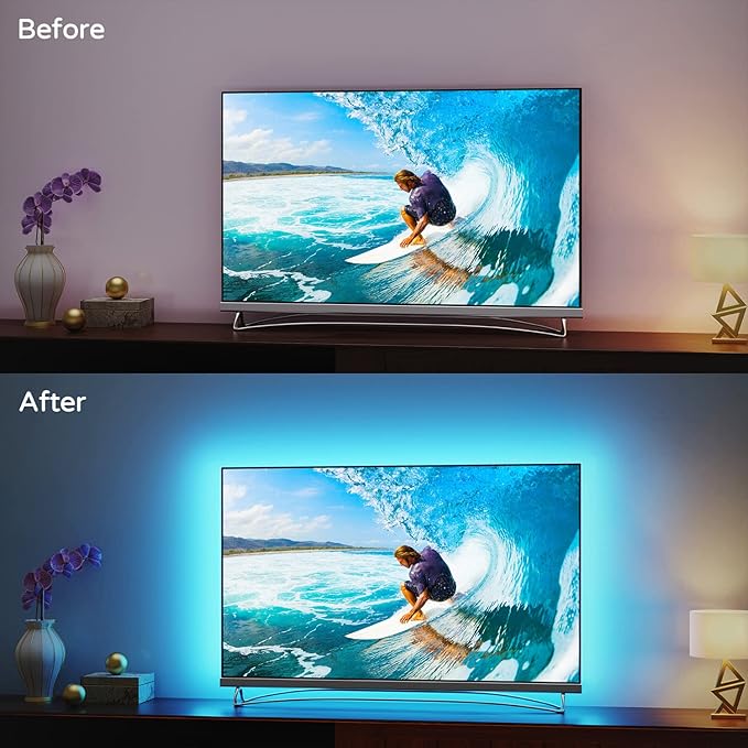 HAMLITE TV Led Backlight 60-65 Inch TV, 15Ft TV Lights Behind Monitor HDTV Work - Image 4