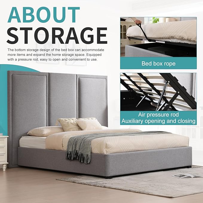 YUHUASHI King Size Bed Frame - Image 5