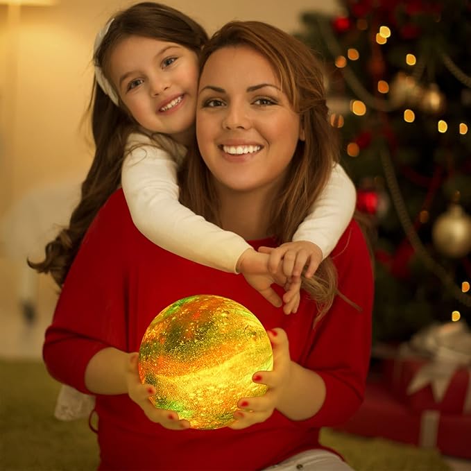 BRIGHTWORLD 7.1inch Galaxy Lamp 16 Colors Moon Lamp 3D Printing, Remote & Touch - Image 2