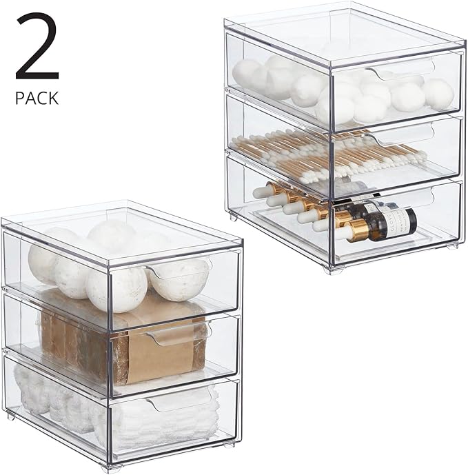 mDesign Plastic Stackable Organizer - Image 4