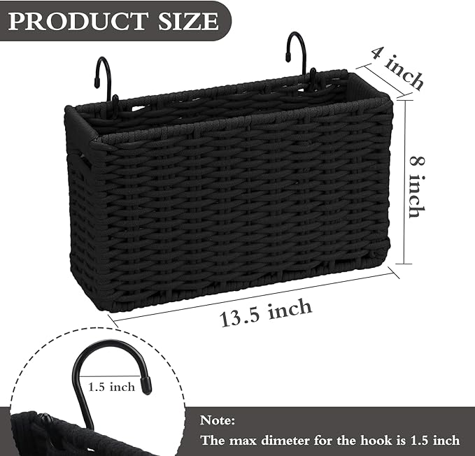 Cotton Rope Woven Bedside Caddy - Image 2