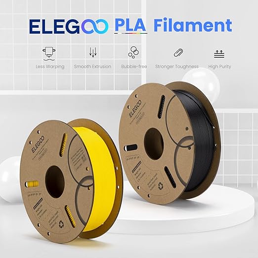 ELEGOO PLA Filament 1.75mm White 2KG, 3D Printer Filament Dimensional Accuracy - Image 2