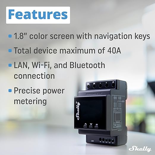 Shelly Pro 4PM | Wi-Fi & LAN, 4-Channel Smart Relay - Image 3