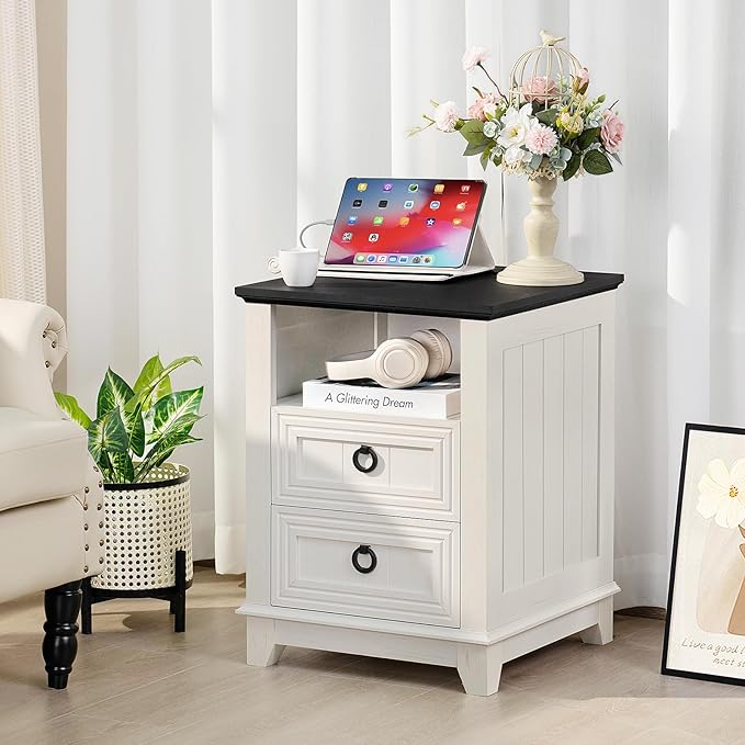 18" Farmhouse Night Stands Set of 2 - Image 7