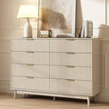 CARPETNAL Fluted 8 Drawer Dresser by CARPETNAL