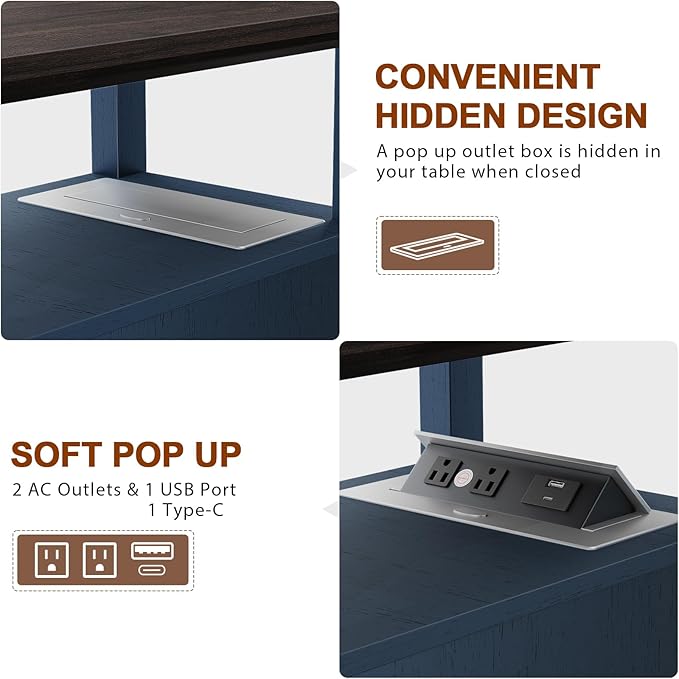 HIFYOBRO 2 Drawers End Table - Image 5