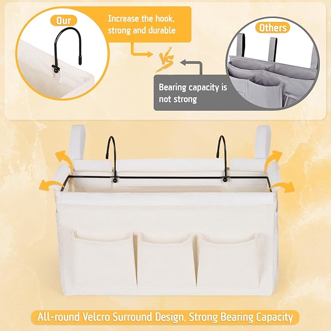 Lilithye Bedside Caddy Storage Organizer - Image 5
