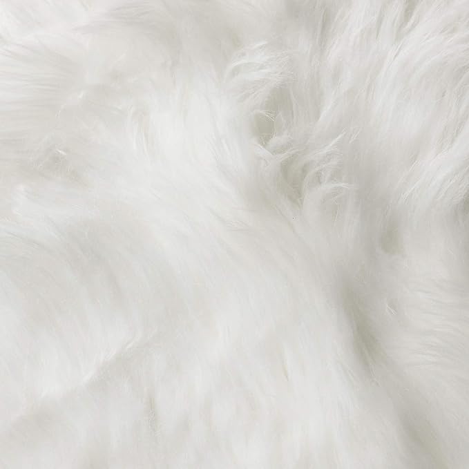 Walk on Me White Double Pelt Faux Fur Sheepskin Rug: Ultra Soft, Super Thick - Image 10