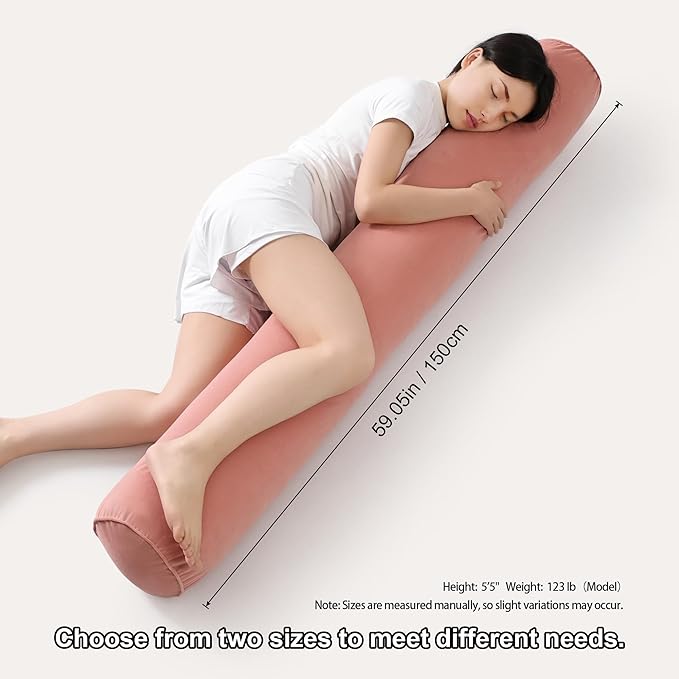 Body Pillow for Adults – Long Bolster Pillow for Bed, Round Cuddle Pillow - Image 3