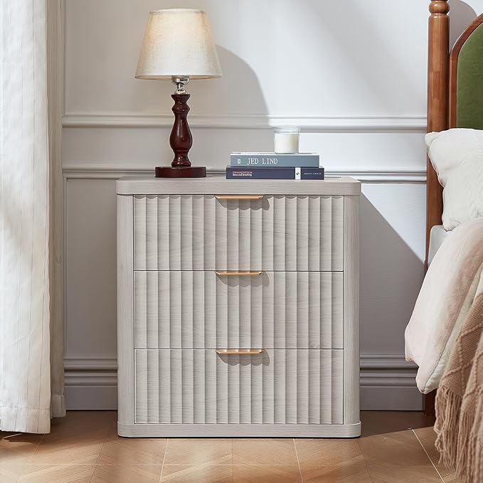 LEYAOYAO 23" Wide Fluted Night Stand - Image 3