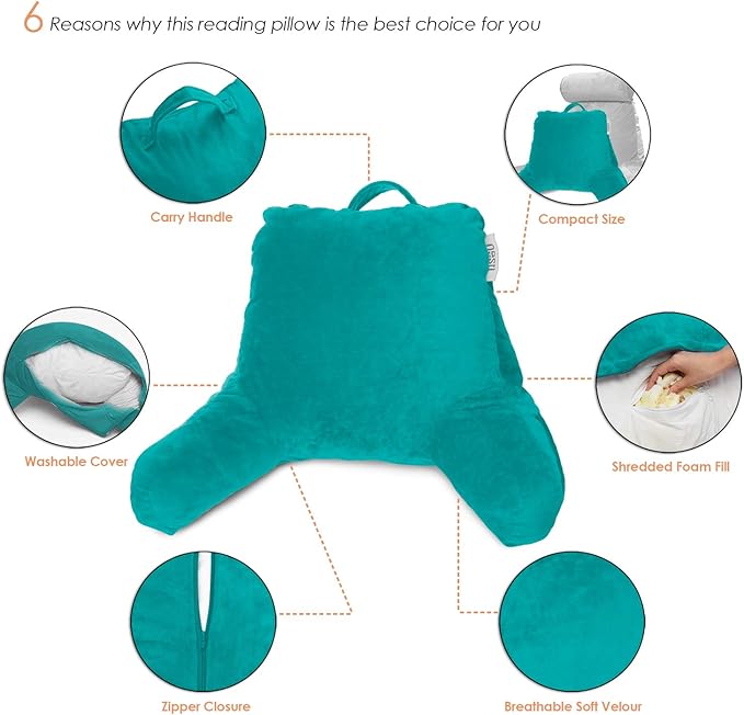 Nestl Reading Pillow with Shredded Memory Foam, Designed - Image 9