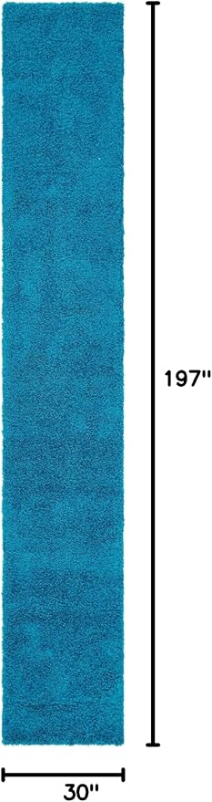 Unique Loom Solid Shag Collection Area Rug - Image 2