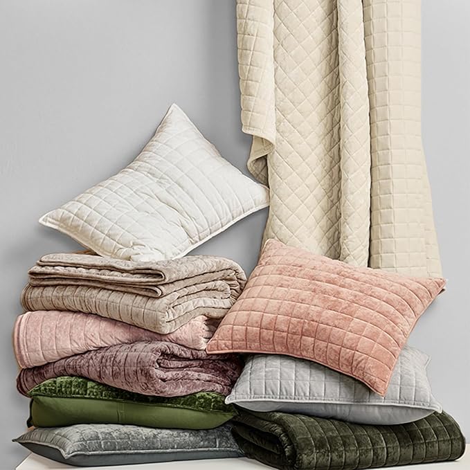 RECYCO Luxury Velvet Quilt Set Full Queen Size, Lightweight Velvet Comforter Set - Image 7