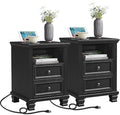 SAVOR LIFE Farmhouse Nightstand Set of 2 by SAVORLIFEFurniture