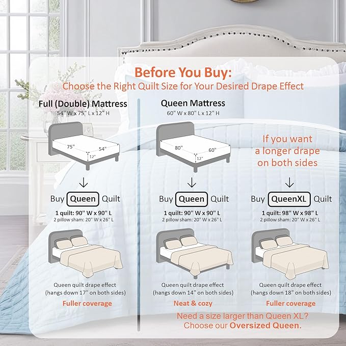 Kasentex KXW1801-GB Quilt-Bedding-Coverlet-Blanket-Set, Machine Washable - Image 3