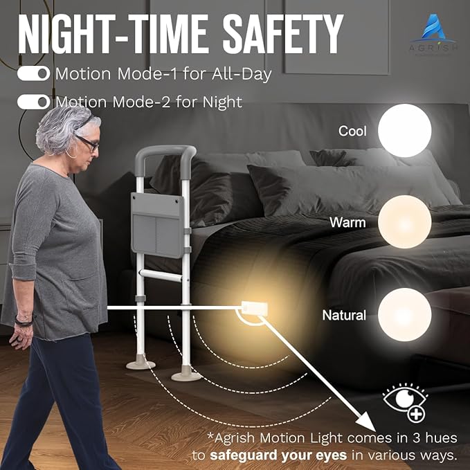 Agrish Bed Rails for Elderly Adults Safety, Bed Rails for Seniors - Image 2