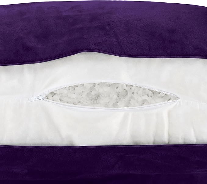 Husband Pillow Purple, Original Reading Pillow in Bed Rest Chair, Shredded - Image 9
