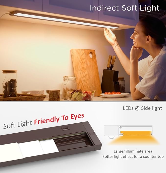12 Inch Under Cabinet Lighting Plug in, 7W 120V 3 Color 3000K/4000K/5000K - Image 8