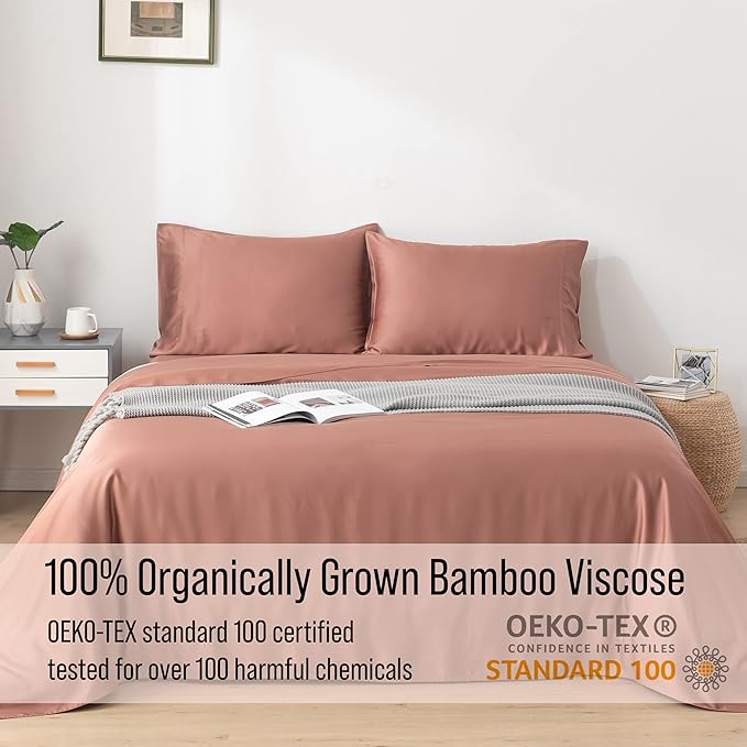 Bella Coterie Luxury Bamboo Viscose Cal King Size Sheet Set | 100% Organically - Image 4