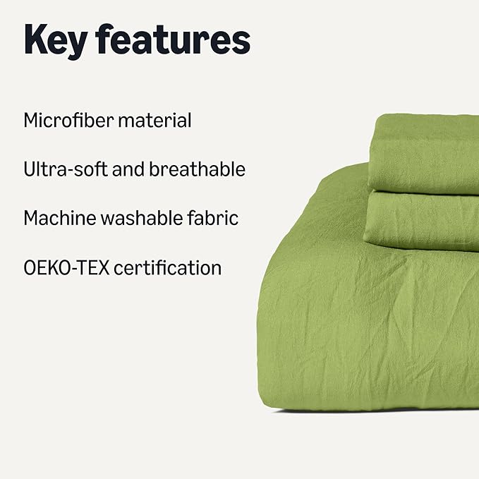 Amazon Basics Brushed Microfiber Comforter Set, Extra Soft - Image 2