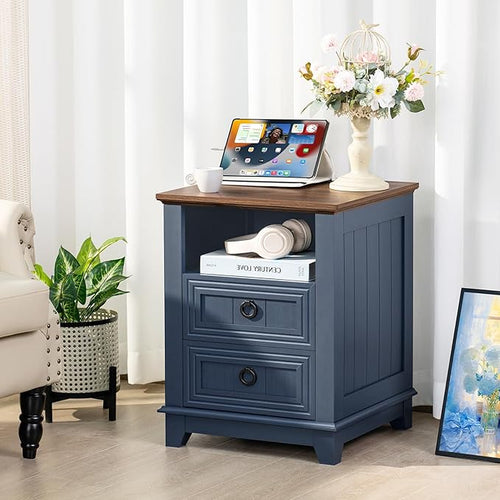 18" Farmhouse Night Stands Set of 2 - Image 2