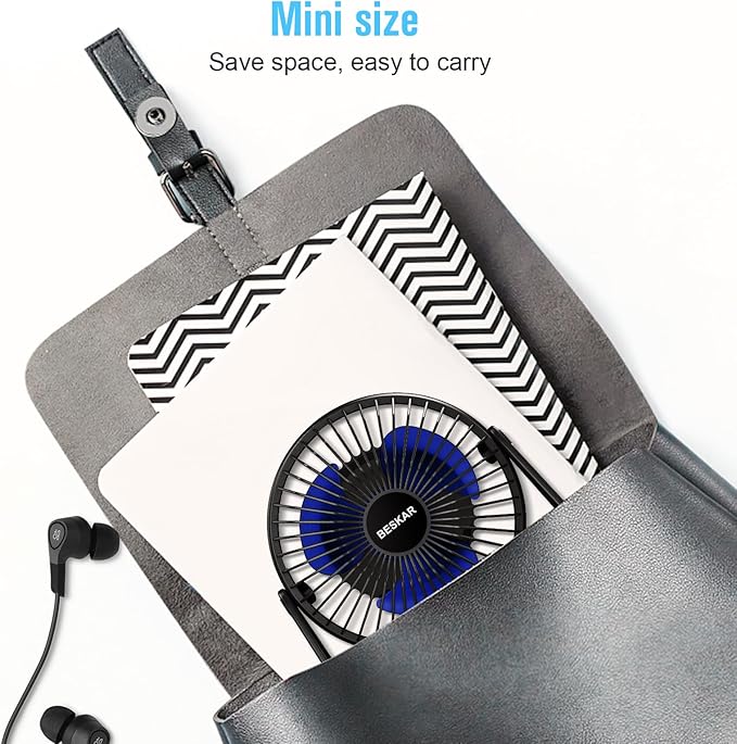 BESKAR USB Small Desk Fan, Portable Fans - Image 7
