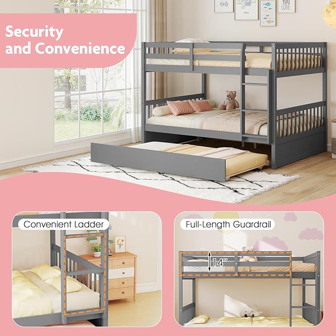 KOMFOTT Wood Full Over Full Bunk Bed - Image 8