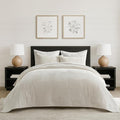 EVERGRACE Velvet Quilt Set King Size, Luxurious Soft Striped Channel Bedding Set by EverGrace