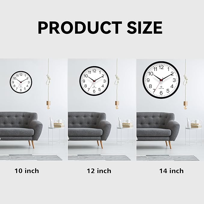 AKCISOT Atomic 12 Inch Wall Clock Analog Clocks - Image 3