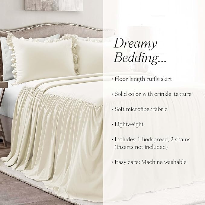 Lush Decor Ruffle Skirt Bedspread Set - Image 8