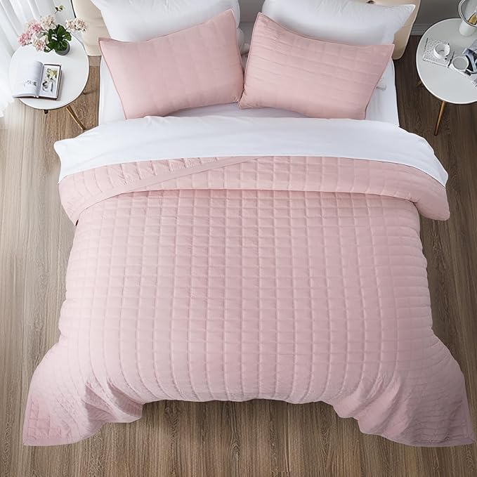 KASENTEX King XL Quilt Set 108"x98" – Soft Washed 3-Layer Lightweight Bedspread - Image 6